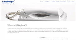 Desktop Screenshot of landbergsab.se